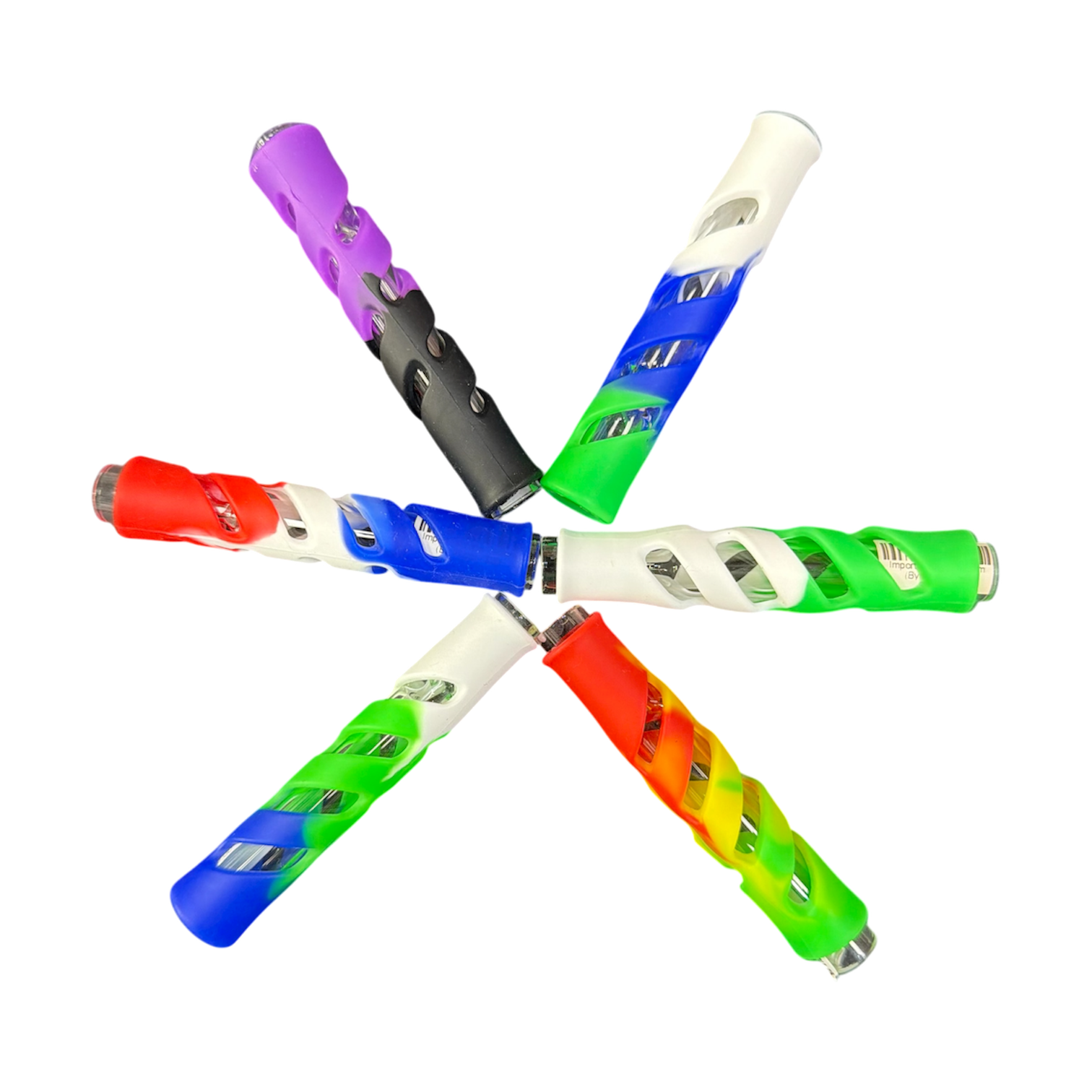 Silicone Dry Handpipes / Chillum Spiral 3.5"